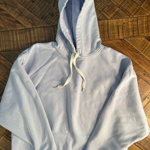 CALIA Light Blue Cropped Hoodie with Drawstring